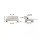June Oatmeal Performance Fabric 70" Sofa