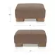 June Dark Brown Upholstered Rectangular Ottoman