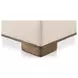 June Oatmeal Performance Fabric Upholstered Square Ottoman