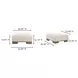 June Oatmeal Performance Fabric Upholstered Square Ottoman
