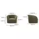 Thora Dark Green Upholstered Lounge Chair