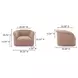 Thora Blush Upholstered Lounge Chair