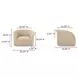 Thora Beige Upholstered Lounge Chair