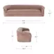 Thora Blush 109" Sofa