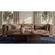 June Dark Brown Performance Fabric Modular Sofa Sectional with Pillows