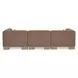 June Dark Brown Performance Fabric Modular Sofa Sectional with Pillows