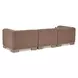 June Dark Brown Performance Fabric Modular Sofa Sectional with Pillows