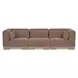 June Dark Brown Performance Fabric Modular Sofa Sectional with Pillows