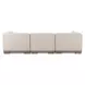 June Oatmeal Performance Fabric 3 Piece Modular Sofa Sectional with Pillows
