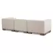 June Oatmeal Performance Fabric 3 Piece Modular Sofa Sectional with Pillows