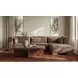June Dark Brown Performance Fabric 4 Piece Modular Lounge Sectional with Pillows
