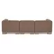 June Dark Brown Performance Fabric 4 Piece Modular Lounge Sectional with Pillows