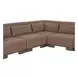June Dark Brown Performance Fabric 4 Piece Modular Lounge Sectional with Pillows