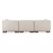 June Oatmeal Performance Fabric 4 Piece Modular Lounge Sectional with Pillows