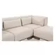 June Oatmeal Performance Fabric 4 Piece Modular Lounge Sectional with Pillows