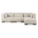 June Oatmeal Performance Fabric 4 Piece Modular Lounge Sectional with Pillows