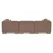 June Dark Brown Performance Fabric 5 Piece Modular Dream Sectional with Pillows