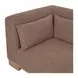 June Dark Brown Performance Fabric 5 Piece Modular Dream Sectional with Pillows