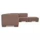 June Dark Brown Performance Fabric 5 Piece Modular Dream Sectional with Pillows
