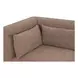 June Dark Brown Performance Fabric 5 Piece Modular Classic L Shaped Sectional with Pillows