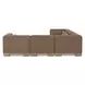 June Dark Brown Performance Fabric 5 Piece Modular Classic L Shaped Sectional with Pillows