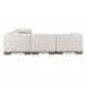 June Oatmeal Performance Fabric 5 Piece Modular Classic L Shaped Sectional with Pillows