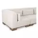 June Oatmeal Performance Fabric 5 Piece Modular Classic L Shaped Sectional with Pillows