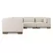 June Oatmeal Performance Fabric 5 Piece Modular Classic L Shaped Sectional with Pillows