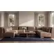 June Dark Brown Performance Fabric 5 Piece Modular U Shaped Sectional with Pillows
