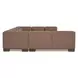 June Dark Brown Performance Fabric 5 Piece Modular U Shaped Sectional with Pillows
