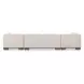 June Oatmeal Performance Fabric 5 Piece Modular U Shaped Sectional with Pillows