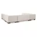 June Oatmeal Performance Fabric 5 Piece Modular U Shaped Sectional with Pillows
