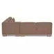 June Dark Brown Performance Fabric 3 Piece Modular Corner Sectional with Pillows