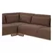 June Dark Brown Performance Fabric 3 Piece Modular Corner Sectional with Pillows