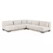 June Oatmeal Performance Fabric 5 Piece Modular Corner Sectional with Pillows