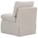 Fable Beige Upholstered Slipcover Dining Slipper Chair