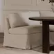 Fable Beige Upholstered Slipcover Dining Chair and Half
