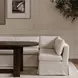 Fable Beige Upholstered Slipcover Dining Chair and Half