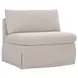 Fable Beige Upholstered Slipcover Dining Chair and Half