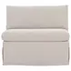 Fable Beige Upholstered Slipcover Dining Chair and Half