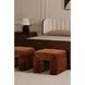 Verity Warm Brown Upholstered Stool