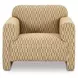 Leo Chartreuse And Cream Living Room Set