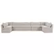 Fable Beige 6 Piece U Shape Modular Sectional