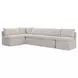 Fable Beige 4 Piece L Shape Modular Sectional with Sofa