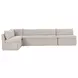 Fable Beige 4 Piece L Shape Modular Sectional