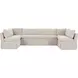 Fable Beige 5 Piece U Shape Modular Sectional with Sofa