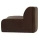Naomi Dark Brown Concave Modular 81" Sofa