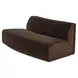 Naomi Dark Brown Convex Modular 81" Sofa