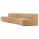 Naomi Golden Yellow 2 Piece Wave Modular Sectional