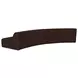 Naomi Dark Brown 2 Piece Convex Modular Sectional